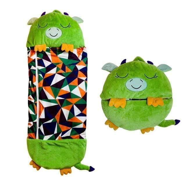 Products Pro Dragon / 51"X20" Campnap - 2 In 1 Kids Convertible Plush Pillow Sleeping Bag 46457474-green-130x50cm