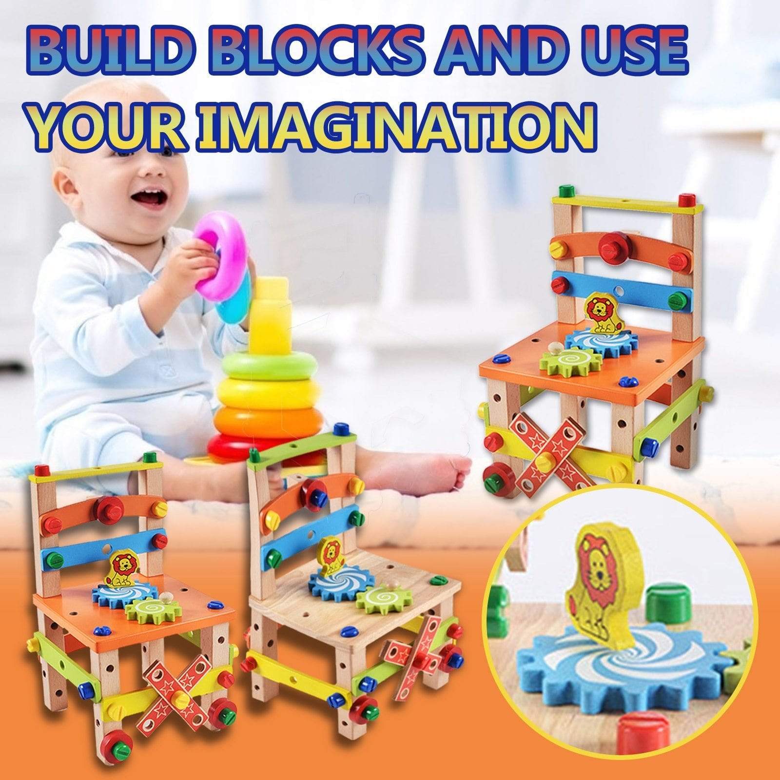 Products Pro FunBlast - DIY Wooden Multifunctional Chair with Nut and Screw Toys 42614390-a