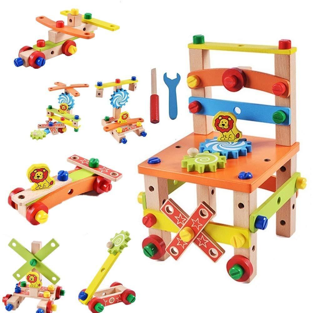 Products Pro FunBlast - DIY Wooden Multifunctional Chair with Nut and Screw Toys 42614390-a