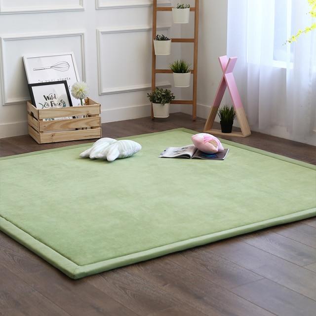 Products Pro Light Green / 2.6 x 6.6 ft CozeeMat - Thick Tatami Coral Fleece Flannel Mat 23930074-7-80cm-200cm