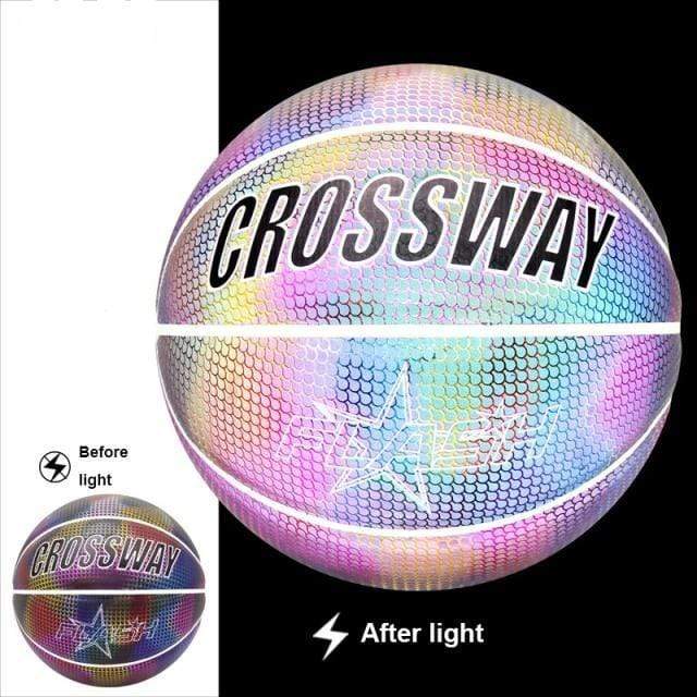 Products Pro Rainbow HoloBall - Holographic Reflective Glowing Basketball 32728807-dazzle-black