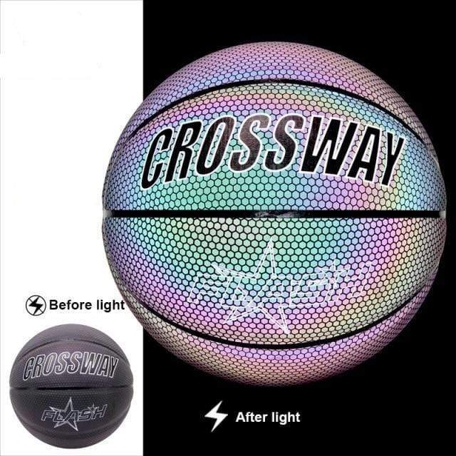 Products Pro Black HoloBall - Holographic Reflective Glowing Basketball 32728807-reflective-black