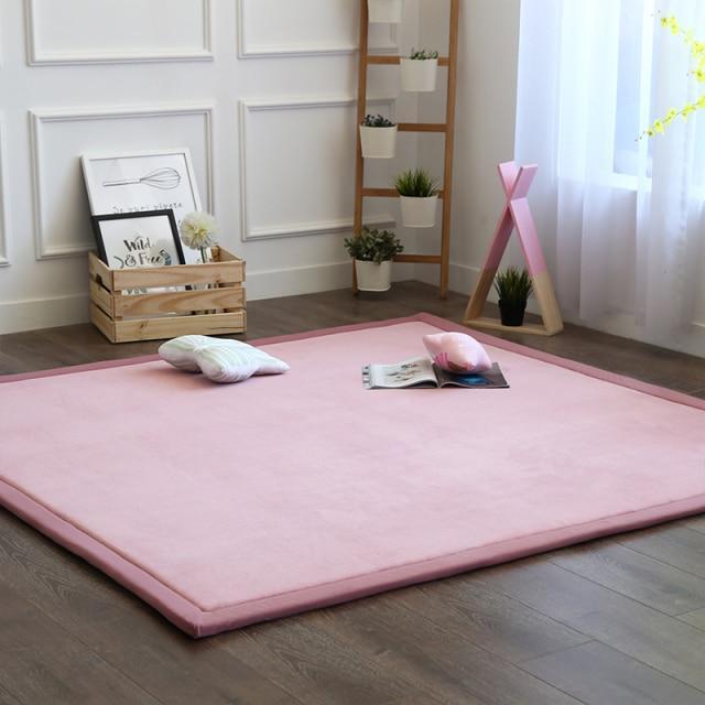 Products Pro Pink / 2.6 x 6.6 ft CozeeMat - Thick Tatami Coral Fleece Flannel Mat 23930074-6-80cm-200cm