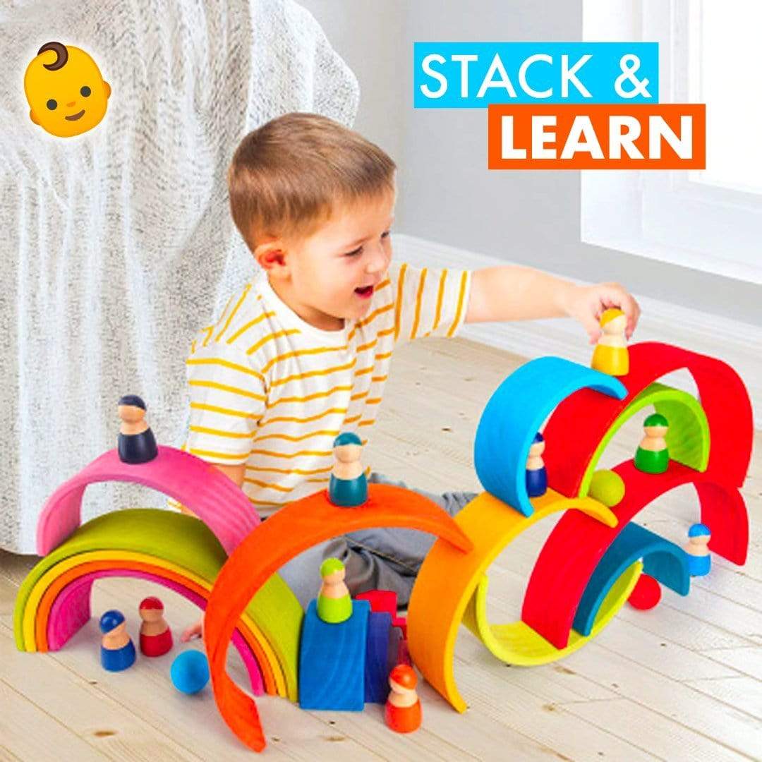 Products Pro RainbowBlocks - Creative Rainbow Stacker Wooden Toy 37492501