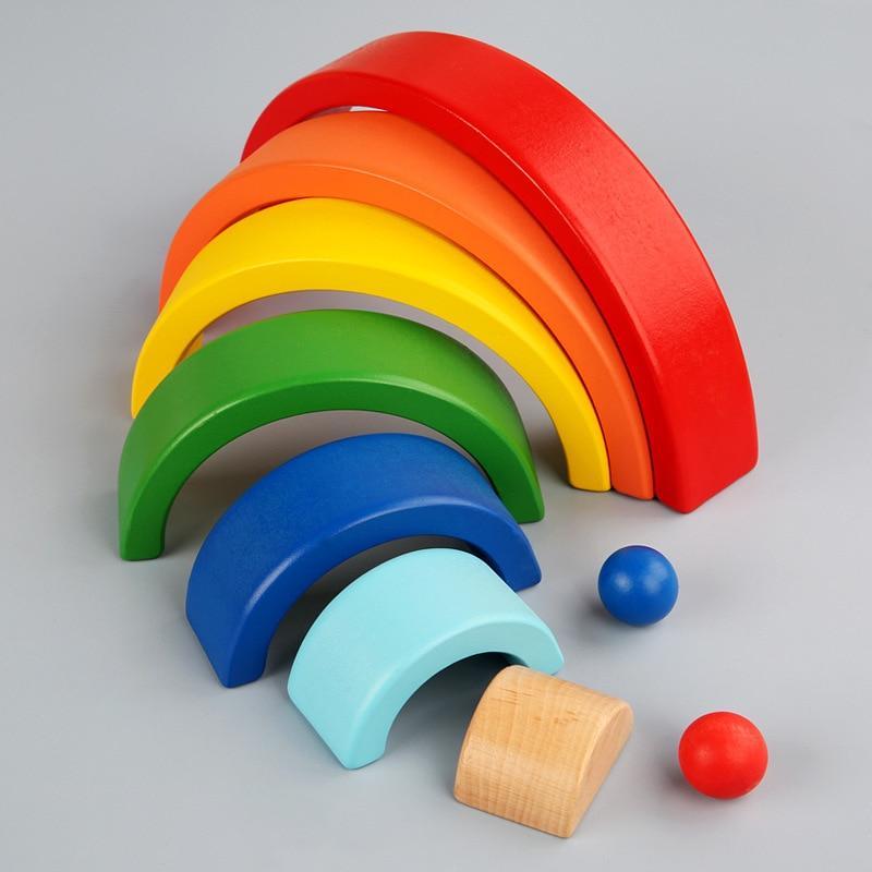 Products Pro RainbowBlocks - Creative Rainbow Stacker Wooden Toy 37492501