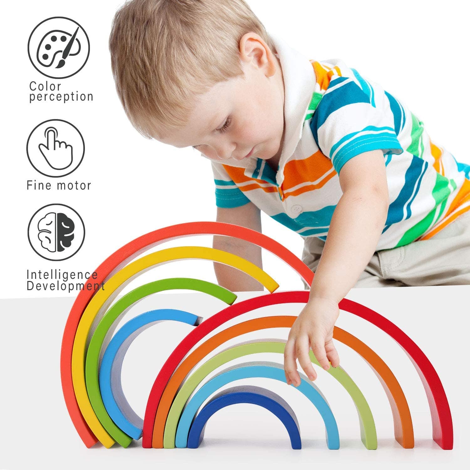 Products Pro RainbowBlocks - Creative Rainbow Stacker Wooden Toy 37492501