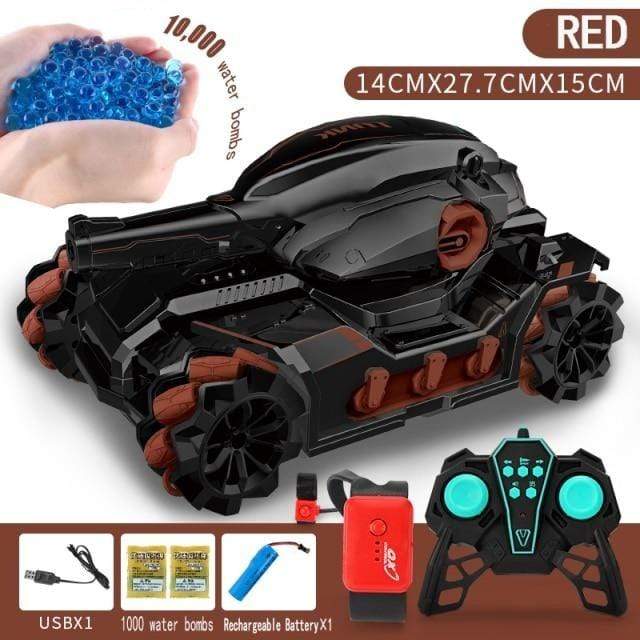 Products Pro Red - Remote and Gesture Controller TankSplash - Gesture Control Water Bomb RC Tank 46049724-2-remote-control-red