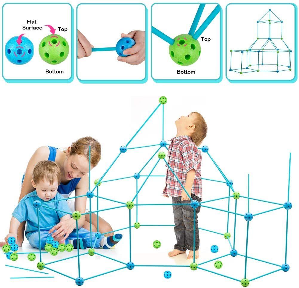 Products Pro Smart FortBuilder - Kids Construction Fortress Superyard Building Kit 42412089-china-with-tent