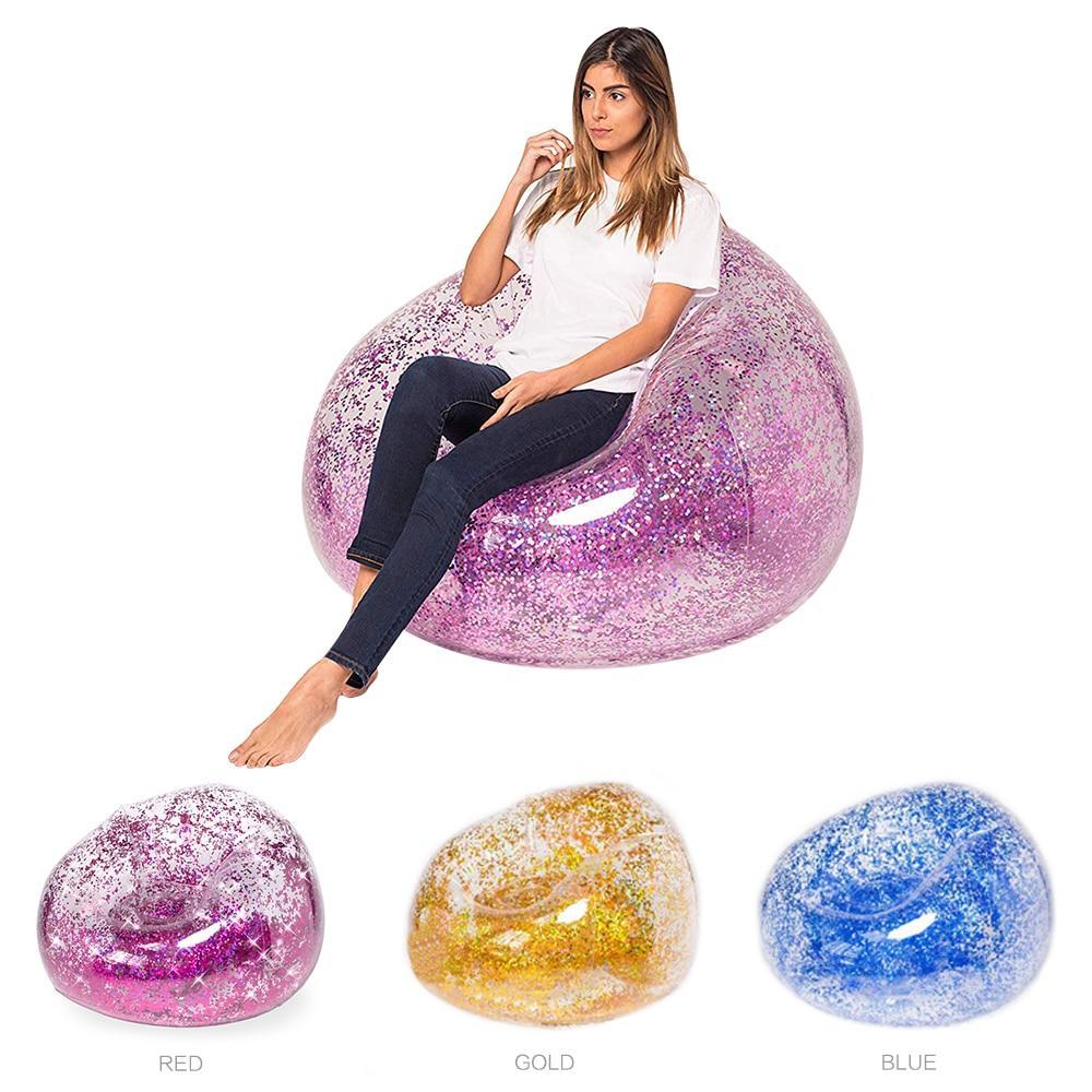 Products Pro Sparkling Chair - Indoor/Outdoor Confetti Glitter Inflatable Lounger