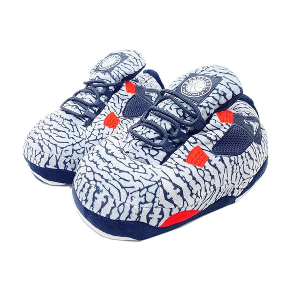 Grey and White Plush Sneaker Slippers | Sneaker slippers, Trendy shoes  sneakers, Slippers
